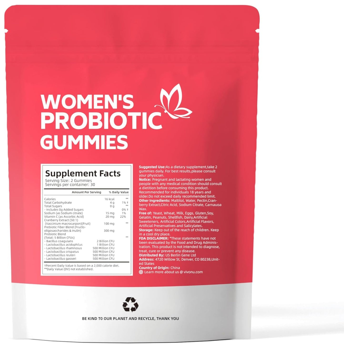 Cranberry + Probiotic Gummies