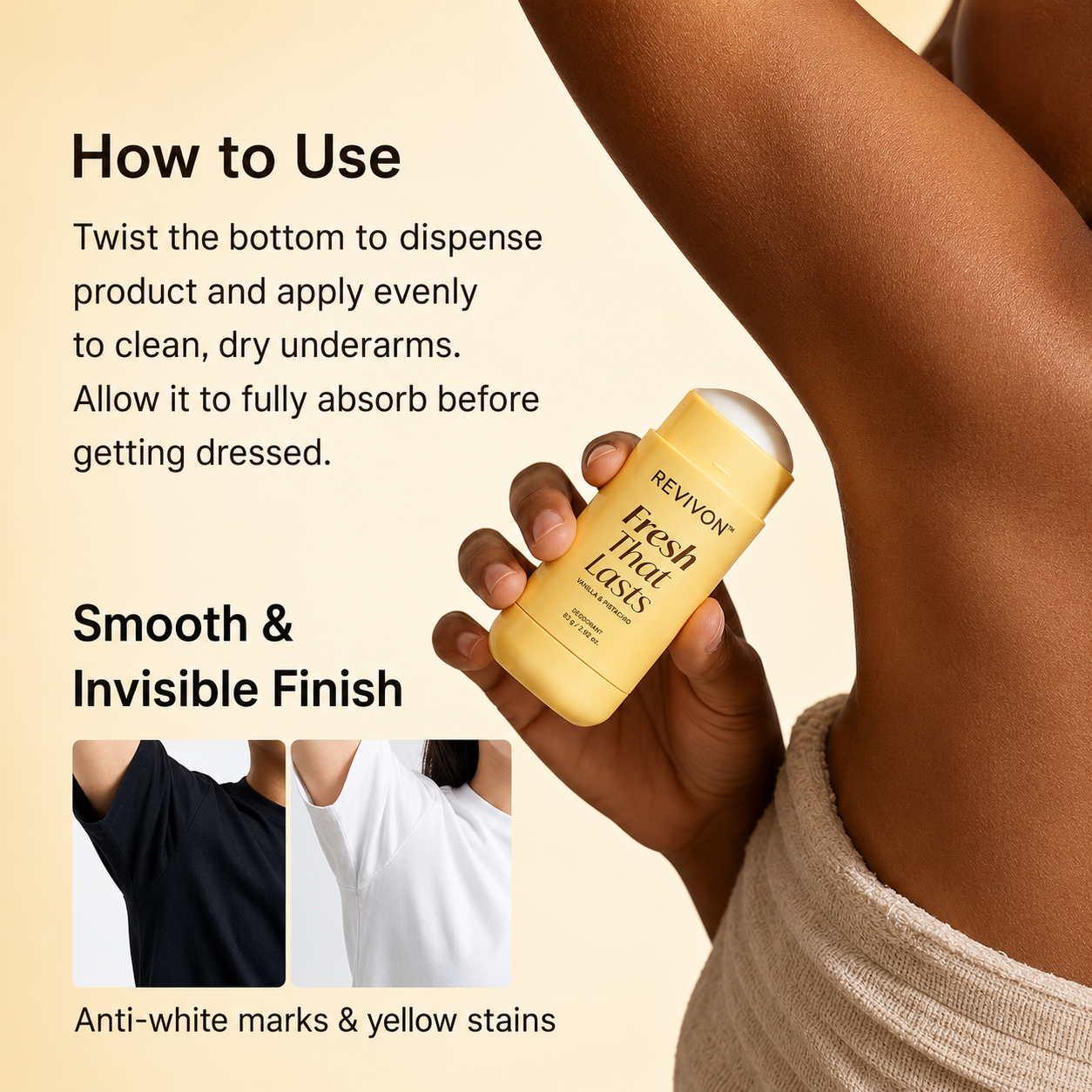 REVIVON™ Deodorant Stick – Vanilla & Pistachio