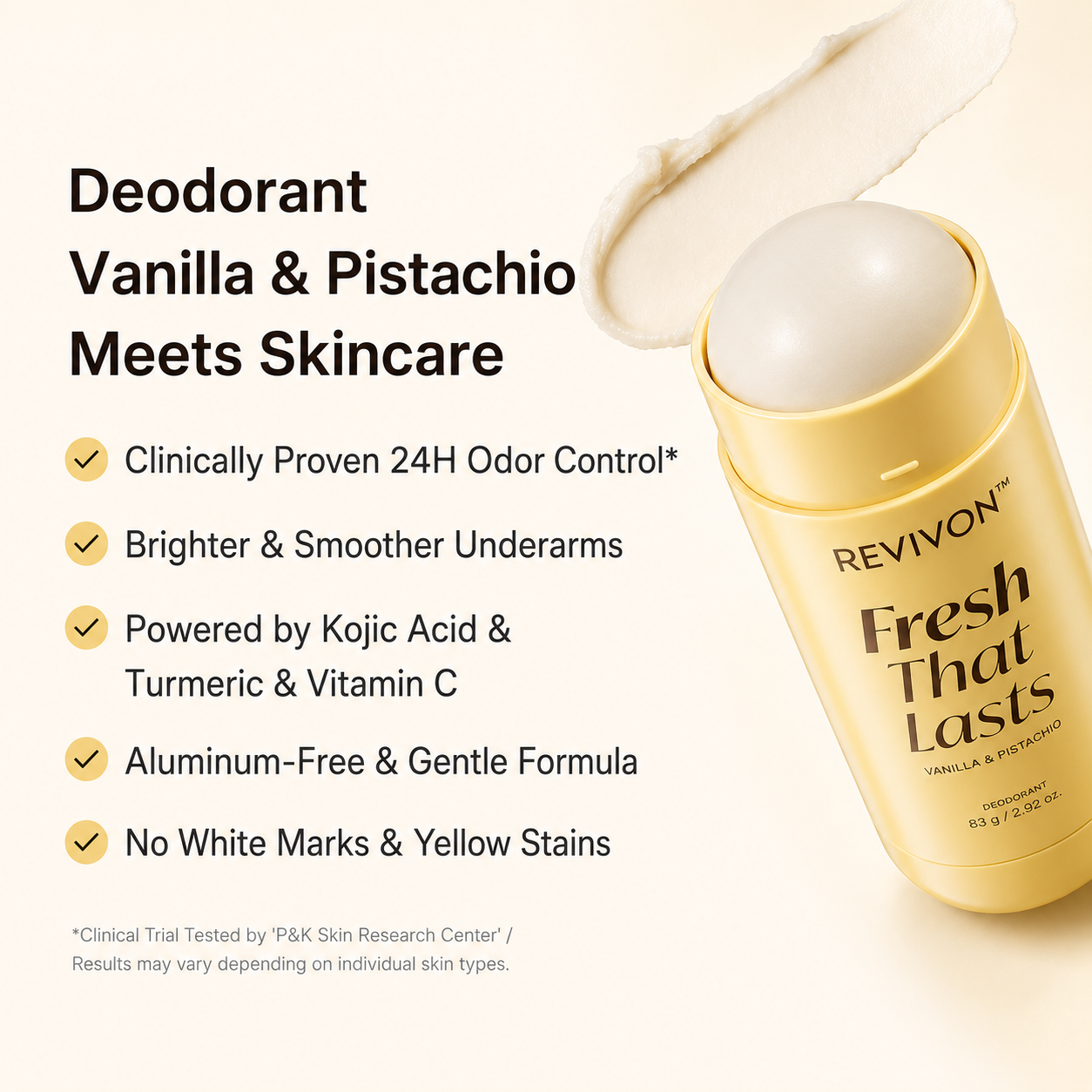 REVIVON™ Deodorant Stick – Vanilla & Pistachio