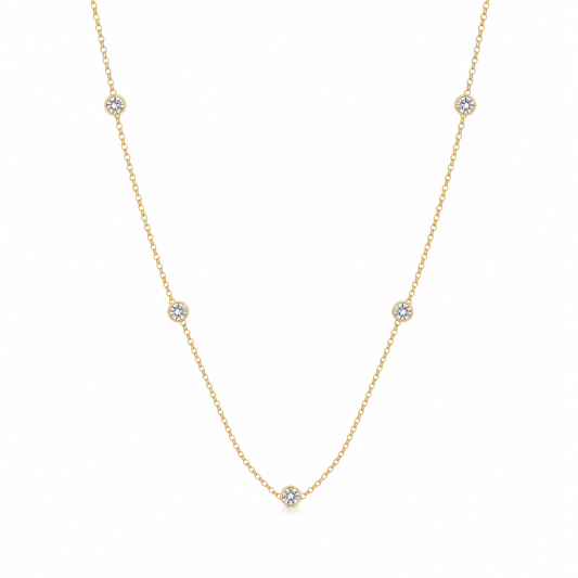 Revivon Gold Plated Station Necklace